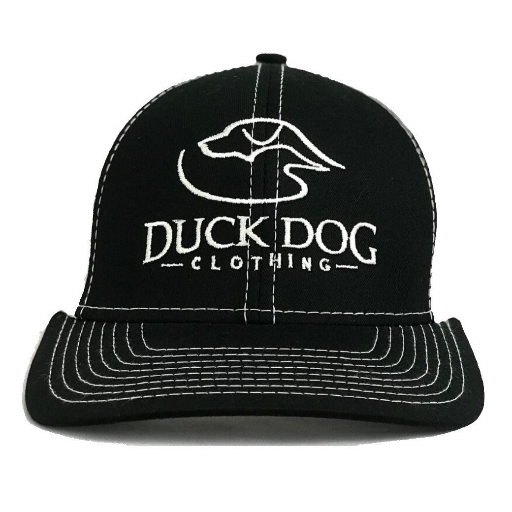 Pipeline Legit Flat-Bill Trucker Hat - Dark Grey With White PL Embroidery, White Mesh Back, Adjustable Snapback