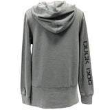 Duck Dog Clothing Ladies Drop Tail Hoodie Grey Back