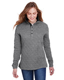 Ladies Quilted 1/4 Snap Pullover