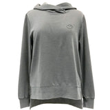 Duck Dog Clothing Ladies Drop Tail Hoodie Grey Front 
