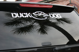 Decal - Large DUCK DOG White Reflective